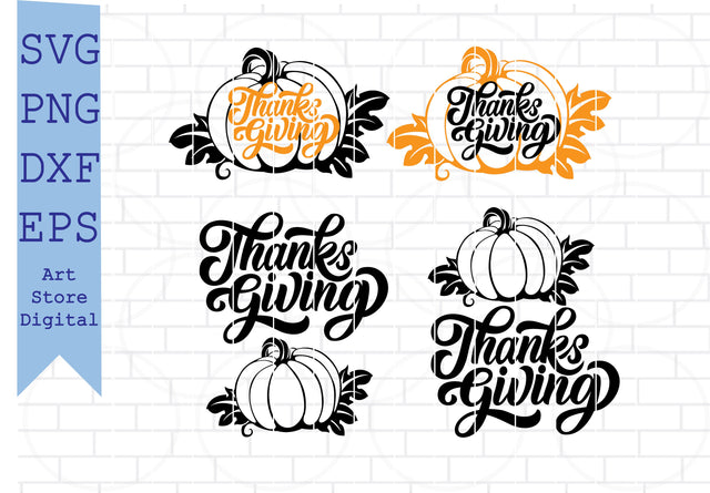 Thanksgiving Pumpkin Svg, Pumpkin Svg, Fall Svg, Thankful Svg, Thanksgiving Svg, Pumpkin Svg, Pumpkin Outline Svg, Fall Shirt Svg SVG Artstoredigital 