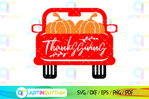 Thanksgiving pumpkin truck svg SVG Artinrhythm shop 