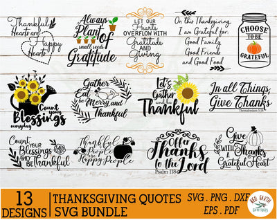 Thanksgiving quotes bundle SVG,Fall autumn rustic kitchen bundle svg SVG Redearth and gumtrees 
