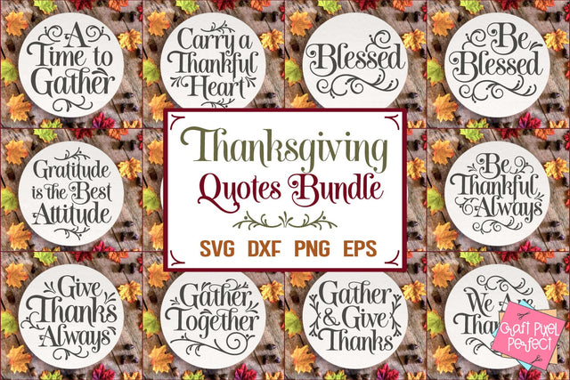 Thanksgiving Quotes Svg Bundle, Fall Signs Svg, Autumn Kitchen Sayings Svg SVG Craft Pixel Perfect 