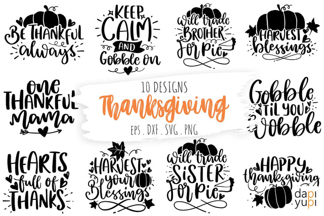 Thanksgiving Quotes SVG, Fall Autumn SVG SVG dapiyupi store 