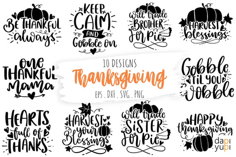 Thanksgiving Quotes SVG, Fall Autumn SVG SVG dapiyupi store 
