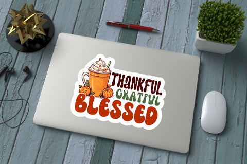 Thanksgiving Retro Stickers Bundle Sublimation Regulrcrative 