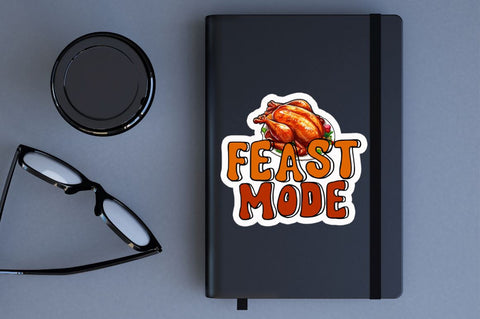 Thanksgiving Retro Stickers Bundle SVG Regulrcrative 