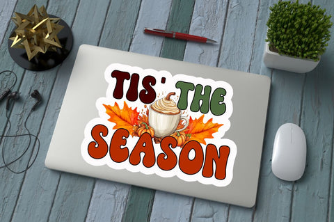 Thanksgiving Retro Stickers Bundle SVG Regulrcrative 