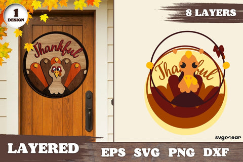 Thanksgiving Round Sign | Svg Bundle | Door Hangers SVG SvgOcean 