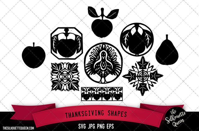 Thanksgiving Shapes SVG -Vector Art Commercial & Personal Use- Cricut,Silhouette,Cameo,Vinyl Cut SVG Loveleen Kaur 