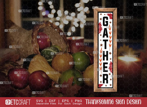 Thanksgiving Sign Bundle Vol-14 | Gather Svg | Farm Fresh Pumpkins Svg | Fall Breeze And Autumn Leaves Svg | Harvest Blessings Svg | Thanksgiving Sign Design SVG ETC Craft 