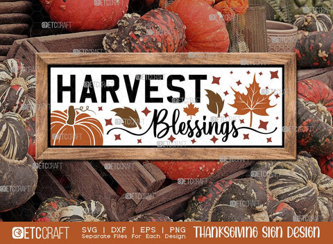 Thanksgiving Sign Bundle Vol-17 | Gather Svg | Farm Fresh Pumpkins Svg | Fall Breeze And Autumn Leaves Svg | Harvest Blessings Svg | Thanksgiving Sign Design SVG ETC Craft 