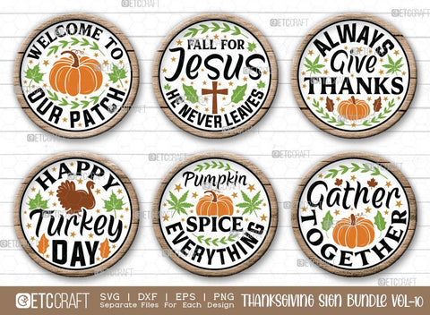 Thanksgiving Sign Mega Bundle | Vol-01 | Fall SVG Bundle | Pumpkin Bundle | Thanksgiving Quotes Svg | Autumn Svg | Farm Fresh Svg | Thanksgiving Wood Sign Design SVG ETC Craft 