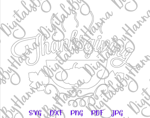 Thanksgiving Sign Print & Cut SVG Digitals by Hanna 