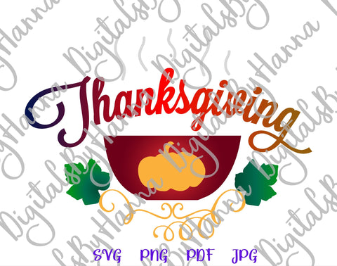 Thanksgiving Sign Print & Cut SVG Digitals by Hanna 