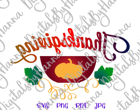 Thanksgiving Sign Print & Cut SVG Digitals by Hanna 