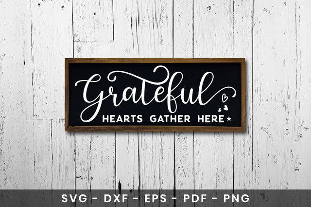 Thanksgiving Sign SVG, Grateful Hearts Gather Here SVG CraftLabSVG 