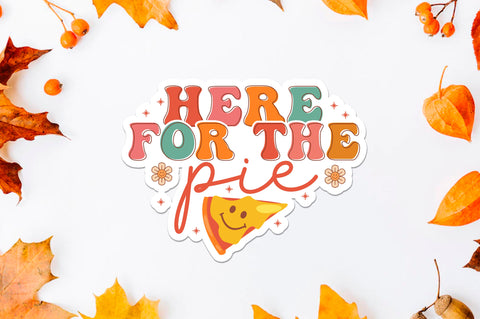 Thanksgiving Sticker Bundle, Retro groovy Stickers SVG Shetara Begum 