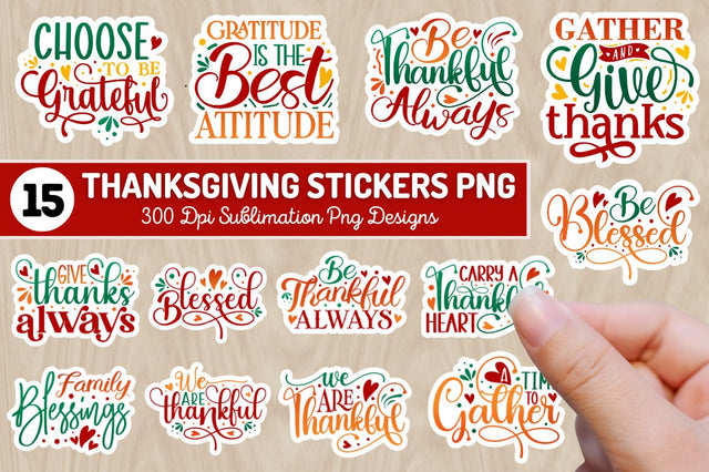 Thanksgiving Stickers Sublimation Bundle Sublimation Regulrcrative 