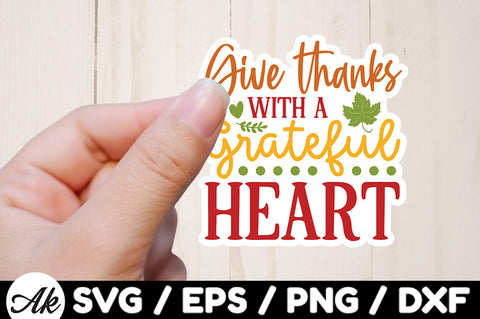 Thanksgiving Stickers SVG Bundle SVG akazaddesign 
