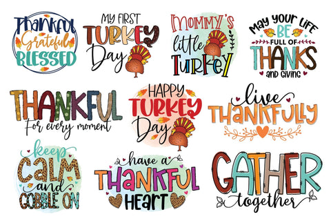 Thanksgiving Sublimation Bundle Sublimation CraftLabSVG 