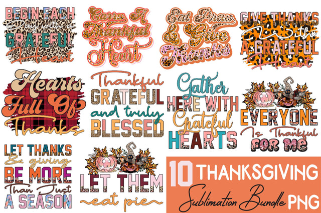 Thanksgiving Sublimation Bundle Sublimation Creativeart88 