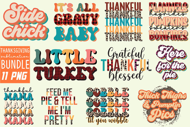 Thanksgiving Sublimation Bundle Sublimation SVGista 