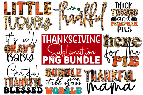Thanksgiving Sublimation Design Bundle SVG CraftingStudio 