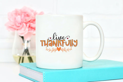 Thanksgiving Sublimation | Live Thankfully PNG Sublimation CraftLabSVG 
