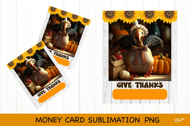 Thanksgiving Sublimation. Money Card PNG. Sublimation Olga Terlyanskaya 