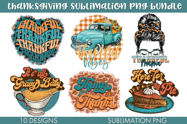 Thanksgiving Sublimation PNG Bundle Sublimation Freeling Design House 
