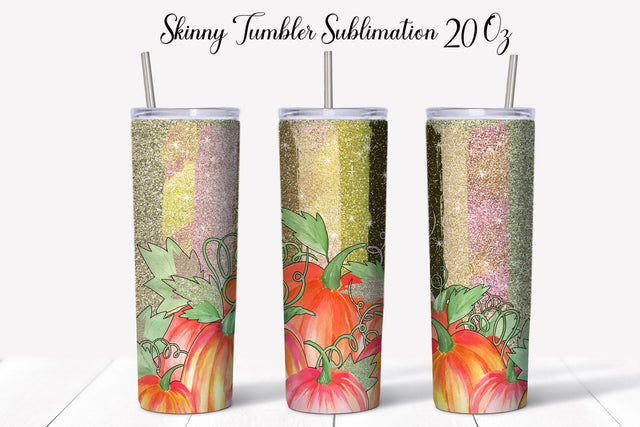 Thanksgiving Sublimation Tumbler | Pumpkin Tumbler Wrap Sublimation WatercolorColorDream 