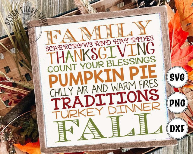 Thanksgiving Subway Art SVG Design Shark 