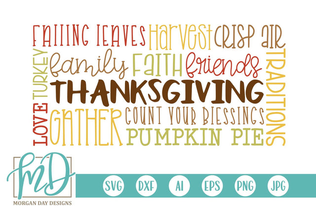 Thanksgiving Subway Art SVG Morgan Day Designs 