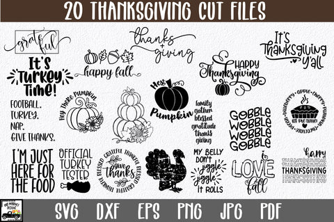 Thanksgiving SVG Bundle - 20 Fall SVG Files SVG Old Market 