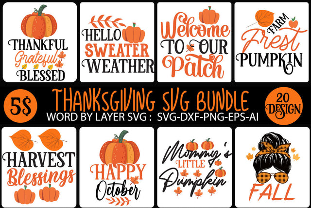 Thanksgiving SVG Bundle , Autumn SVG Bundle , Fall SVG Bundle SVG BlackCatsMedia 