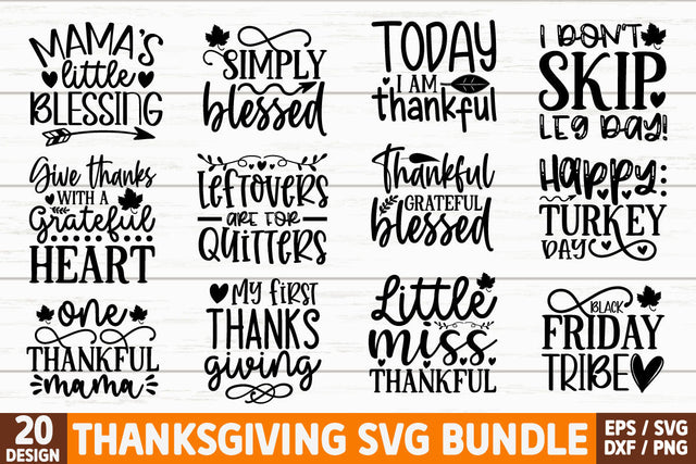 Thanksgiving SVG Bundle Cut File SVG akazaddesign 