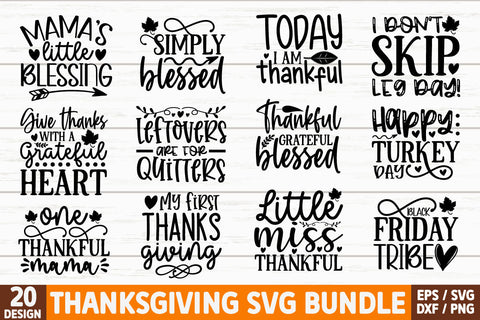 Thanksgiving SVG Bundle Cut File SVG akazaddesign 