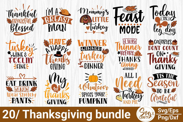 Thanksgiving SVG Bundle, Fall SVG Bundle, Fall Svg, Autumn Svg, Fall Svg Designs, Fall Sign svg, Autumn Bundle Svg, Cricut, Silhouette, PNG SVG Svgcraft 