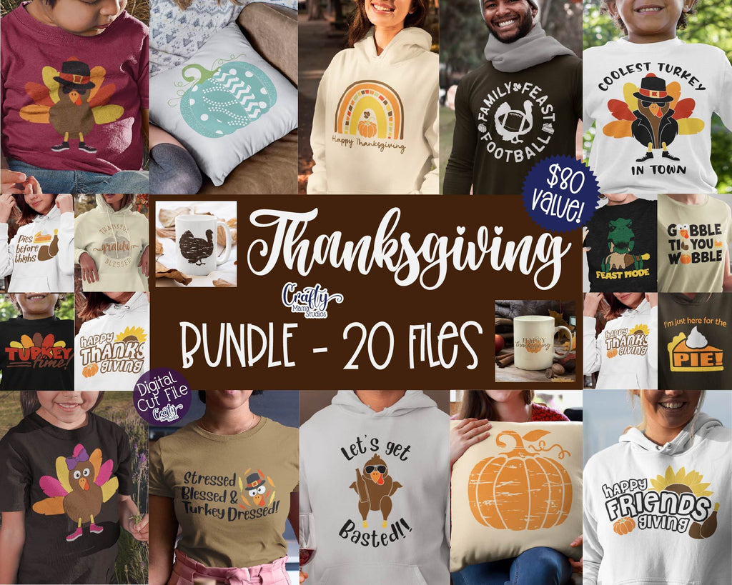 Thanksgiving Svg Bundle, Funny Thanksgiving Quotes - So Fontsy