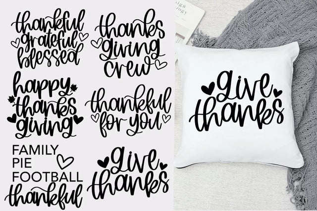 Thanksgiving SVG Bundle, Hand Lettered SVG SVG AnitaAlyiaLettering 