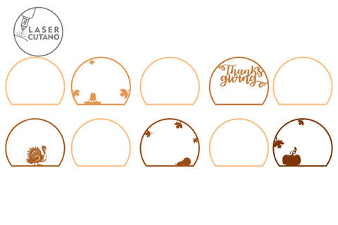 THANKSGIVING Svg Bundle Multilayer Laser Cut Files, Mandala, Round Sign SVG, 3D Designs, Mini Design Bundles SVG LaserCutano 