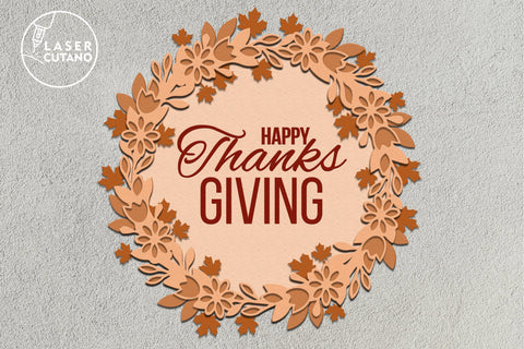 THANKSGIVING Svg Bundle Multilayer Laser Cut Files, Mandala, Round Sign SVG, 3D Designs, Mini Design Bundles SVG LaserCutano 