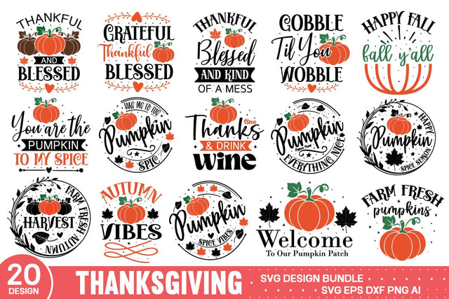 Thanksgiving Svg Bundle SVG designmaster24 