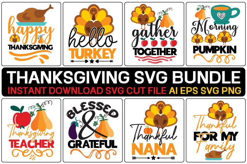 Thanksgiving Svg Bundle SVG designmaster24 