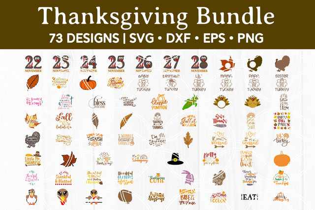 Thanksgiving SVG Bundle SVG SavanasDesign 