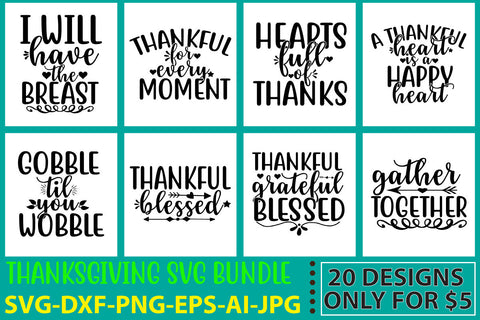 Thanksgiving Svg Bundle SVG Syaman 