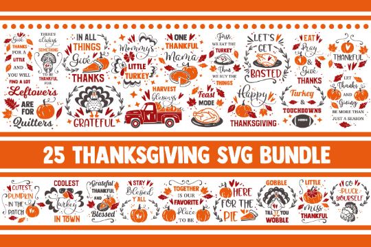 Thanksgiving SVG Bundle, thankful svg, blessed svg, turkey svg, fall svg, svg designs, svg quotes, gather svg, gobble svg, grateful svg, png SVG James 