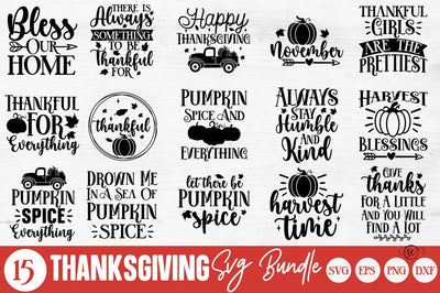 Thanksgiving svg bundle, Thankgiving svg, Gobble SVG, Thanksgiving shirt svg, Thankful Svg, Give Thanks svg, Svg files for cricut SVG Svgcraft 
