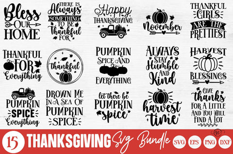 Thanksgiving svg bundle, Thankgiving svg, Gobble SVG, Thanksgiving shirt svg, Thankful Svg, Give Thanks svg, Svg files for cricut SVG Svgcraft 