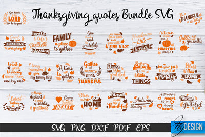 Thanksgiving SVG Bundle. Thanksgiving Quotes SVG. Fall SVG SVG Fly Design 