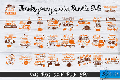 Thanksgiving SVG Bundle. Thanksgiving Quotes SVG. Turkey SVG SVG Fly Design 