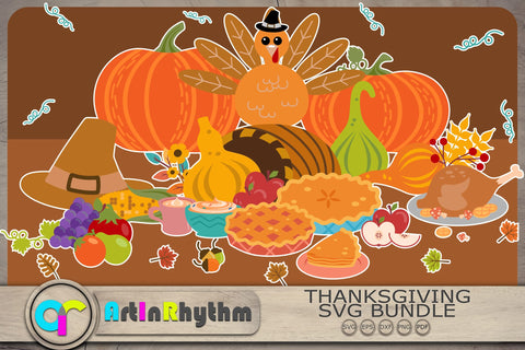 Thanksgiving Svg Bundle, Thanksgiving Svg, Pumpkin Svg, Turkey Svg, Fall Leaves Svg SVG Artinrhythm shop 